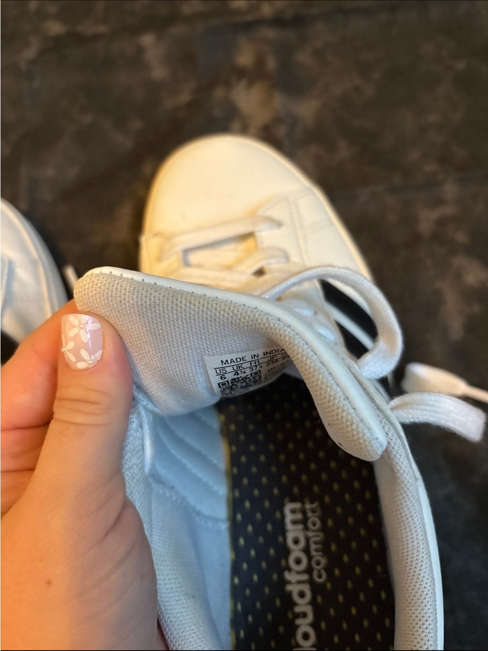 adidas White and Black Low-Top Sneakers - Picture 7 of 7